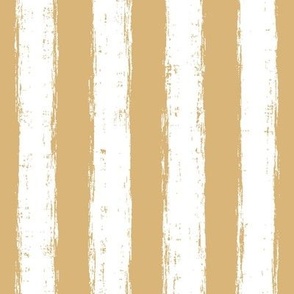 Vertical White Distressed Stripes on Honey