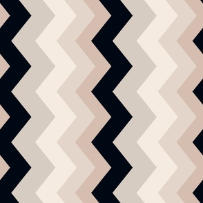 neutral beige and black  chevron