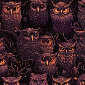 Amber Glow Owls