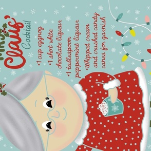 Mrs. Claus’ Cocktail Tea Towel/Wall Hanging
