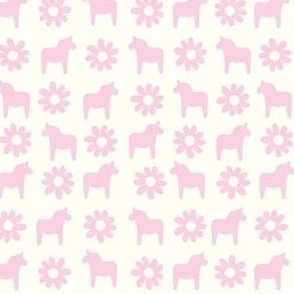 Swedish dala horse dalahast dalarna sweden dalahäst sverige dalecarlian pastel pink mini micro
