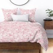 398 - Large scale red watercolour organic wonky paint stroke marks for monochromatic décor, kids clothes, patchwork, quilting, nursery wallpaper, curtains and cot sheets.