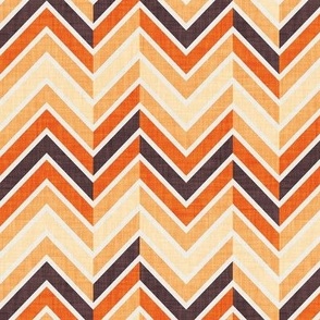 Small scale // Groovy chevron waves //  orange and brown 70s inspirational classic geometric retro zigzag color blocks vintage sportswear