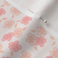 buttercup ditsy floral coral, pink, peach