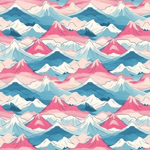 pastel mountains