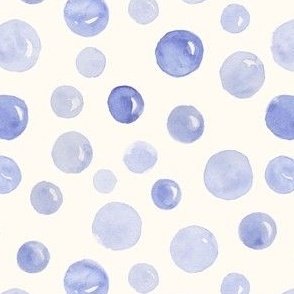 Watercolor Bubbles on warm white background