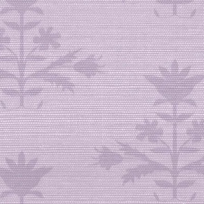 Tulip PRINT FAUX Grasscloth in LILAC TWO TONE