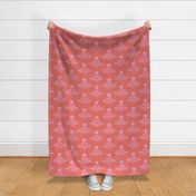 Tulip PRINT FAUX Grasscloth in CORAL PINK