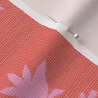 Tulip PRINT FAUX Grasscloth in CORAL PINK