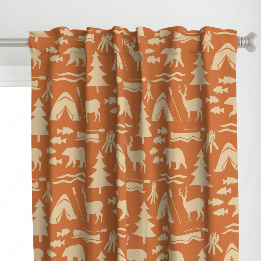 Lake Life Orange Motifs (Large Scale)