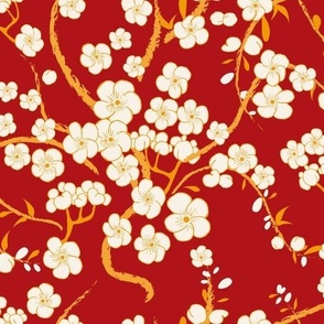 Chinese Blossom Hand Drawn