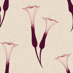 Whimsigothic Flowers on Cream, 24-inch repeat
