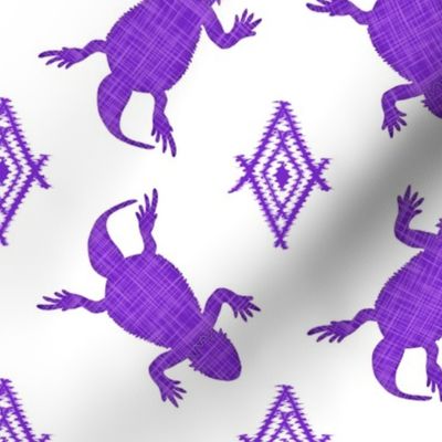 purple frogs horned lizards