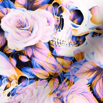 Psychedelic pink skull