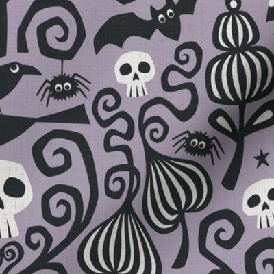 my whimsical gothic world (large scale) - violet background