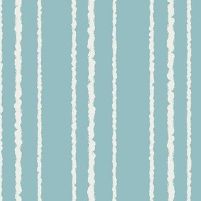 French Blue and White Stripe - vertical stripe - baby blue - ticking - medium