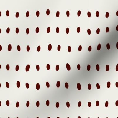 Crimson Red Spots - polka dots, ovals, burgundy