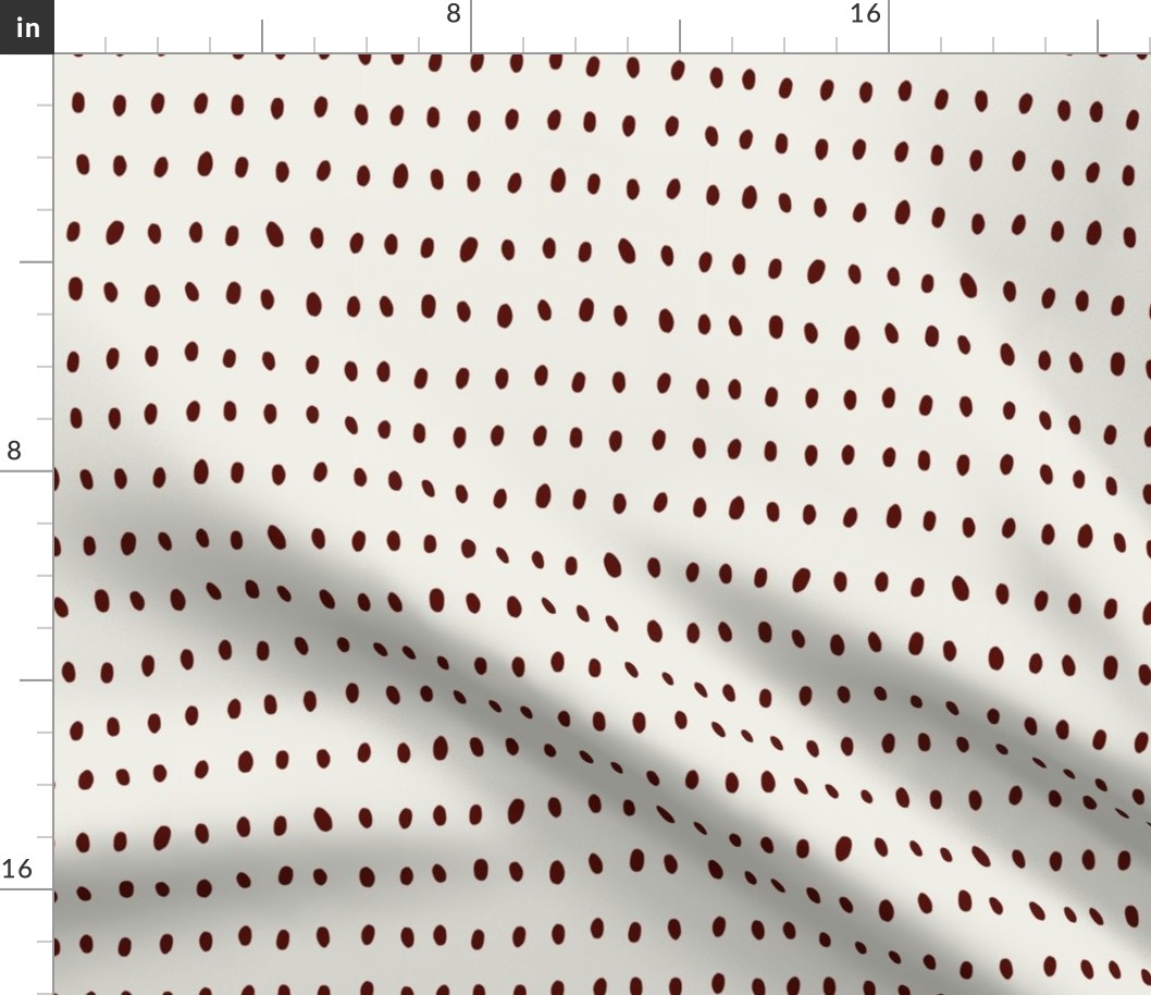 Crimson Red Spots - polka dots, ovals, burgundy