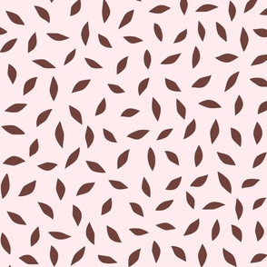 Babs Blush Brown Leaves on Pink Blender Large 10" Repeat