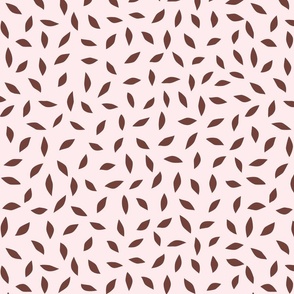 Babs Blush Brown Leaves on Pink Blender Medium 7.5" Repeat