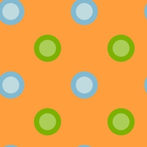 Double Dots_blue green on orange_LARGE_12