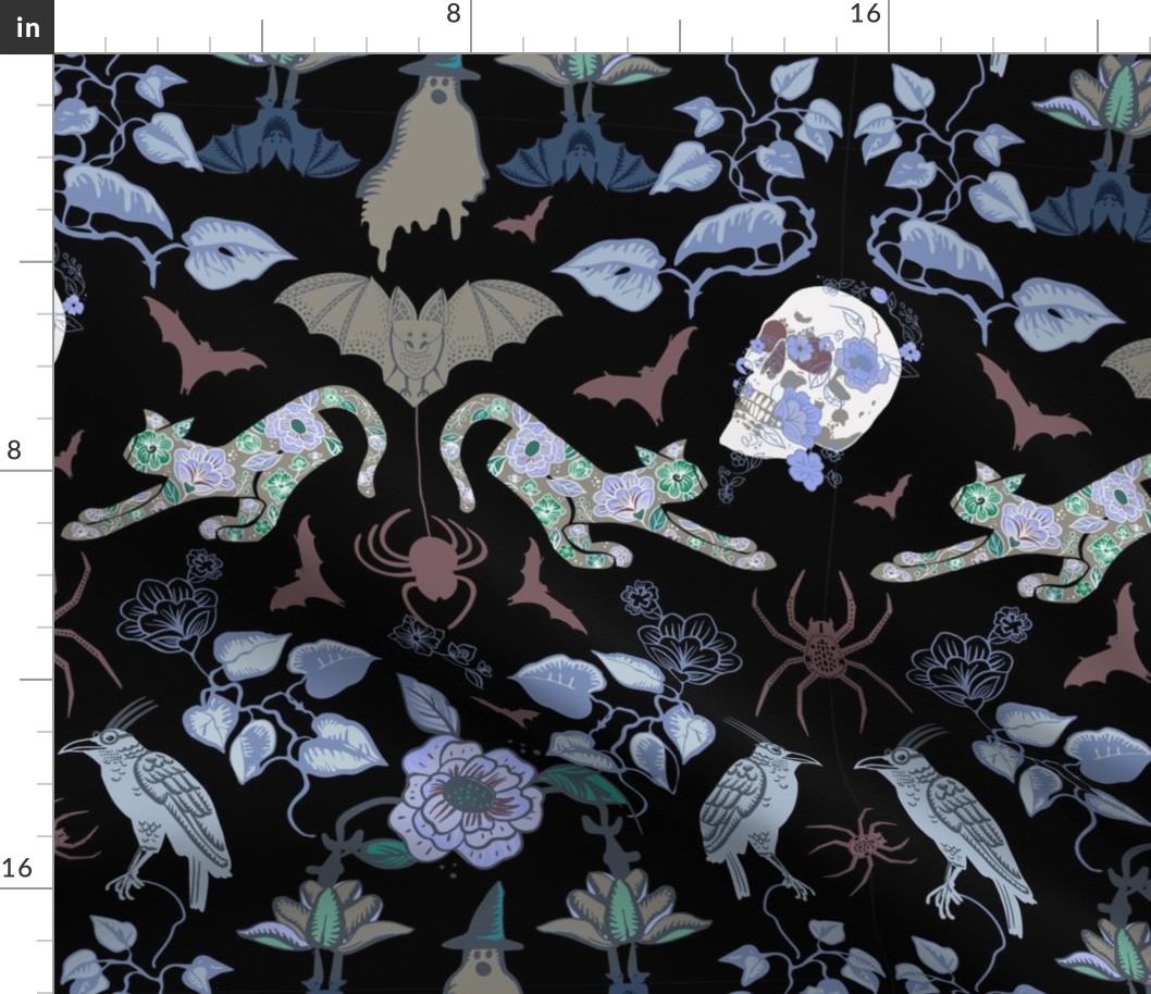 Gothic Whimsey-Dark -14" Fabric