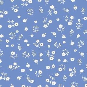 spring cottage floral // cornflower blue