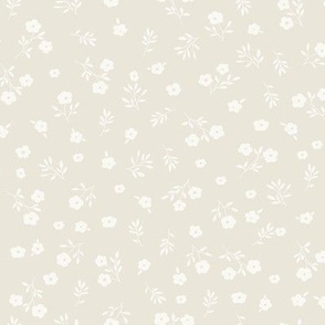 spring cottage floral // parchment beige