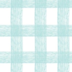 Gingham Watercolor Sea Glass on White