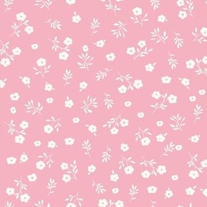 spring cottage floral // candy pink