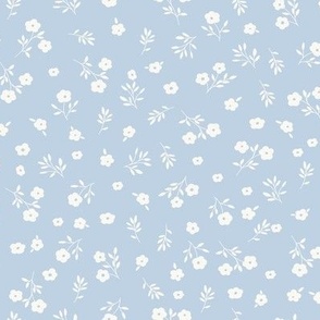 spring cottage floral // baby blue