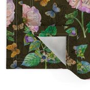 Enchanted Butterfly Dreams, Spring Floral with Butterflies, Belladonna Blossom
