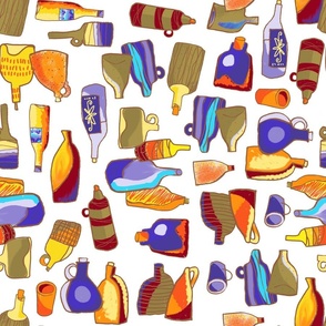 garrafinhas seamless pattern of colorful bottles