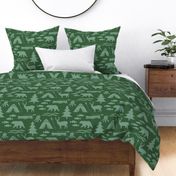 Lake Life Green Motifs (Medium Scale)