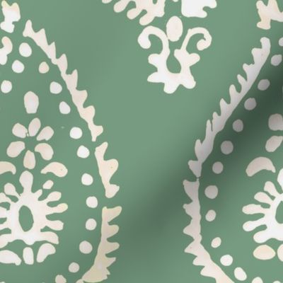 Classic Paisley Reverse Cottage Green