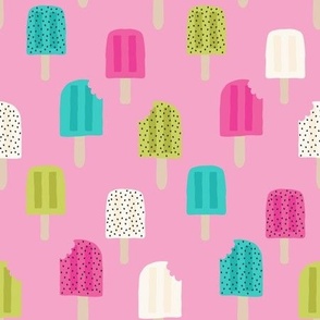 Tropical Fruit Popsicles {on Carnation Pink} 