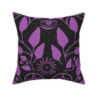 Whimsy Gothic Damask Purple Black