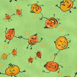 Dancing pumpkins retro