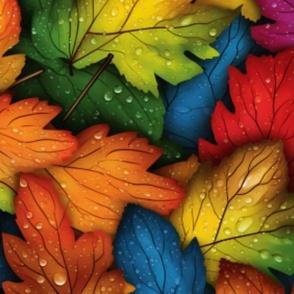 Rainbow Oak leaves