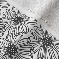 Intertwined Black and White Sunflowers