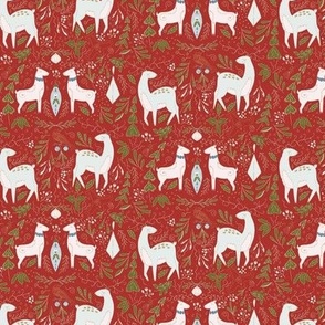Christmas Day Reindeer. Christmas Woodland. Red. Holidays. Small