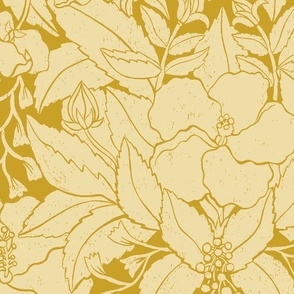 Hibiscus Damask Yellow - Large