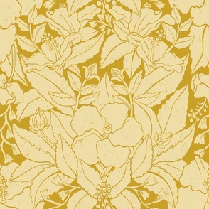 Hibiscus Damask Yellow 