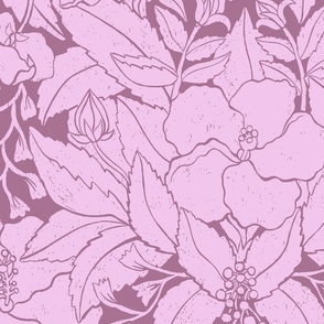 Hibiscus Damask Purple - Large