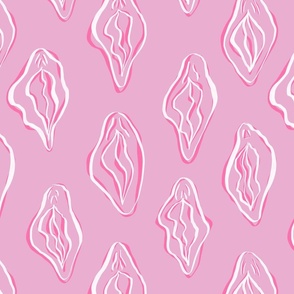 Vulva lines, feminist fabric 