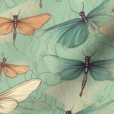 watercolor dragonflies