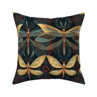 art nouveau dragonflies