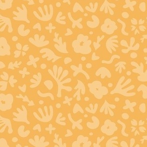 Wiggle Room Boho Bouquet Large Scale Apricot on Dark Apricot