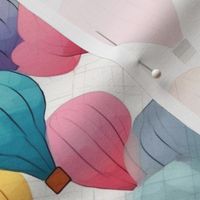 art deco watercolor balloons 