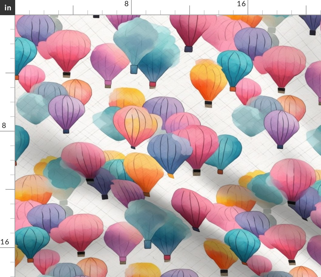 art deco watercolor balloons 